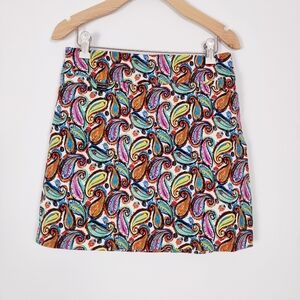 Lisette L Montreal Women's Printed Skort Size 4 Bright Multicolor Mini Skirt